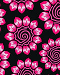 Radiant Pink Petal Swirl Composition Rug