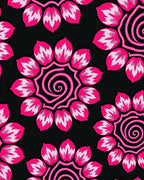 Radiant Pink Petal Swirl Composition Rug