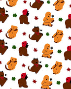 Brown Orange Whimsical Animal Companions Rug