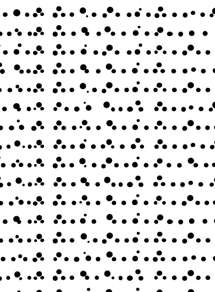 Minimalist Black Dot Cluster Array Rug