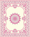 Pink Floral Mandala Medallion Rug