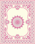 Pink Floral Mandala Medallion Rug