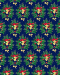 Festive Holly Berry Wreath Swirl Rug