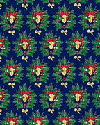 Festive Holly Berry Wreath Swirl Rug