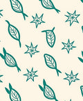 Teal Leaf Star Scatter Rug