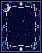 Celestial Night Sky Moon Swirl Rug