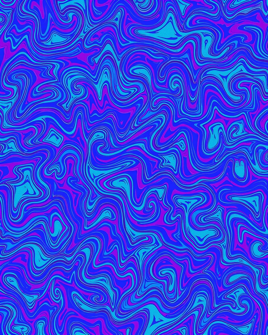 Vivid Blue Purple Swirl Marble Rug