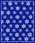 White Snowflakes On Deep Blue Background Rug