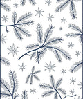 Navy Pine Sprigs and Stars Rug