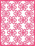 Bright Pink Hand Drawn Floral Contemporary Rug