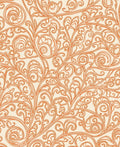 Orange Vine Scrollwork Art Rug