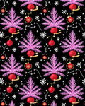 Vibrant Pink Christmas Tree Ornaments Rug