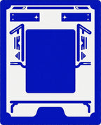 Geometric Royal Blue Abstract Frame Rug