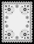 Monochromatic Sunburst Floral Lattice Rug