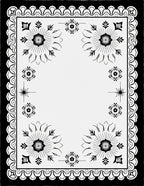 Monochromatic Sunburst Floral Lattice Rug