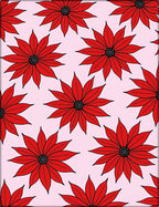 Bold Red Daisy Garden Rug
