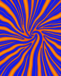Vibrant Blue Orange Swirl Energy Rug