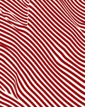 Crimson White Wavy Striped Rug