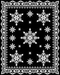 Black White Snowflake Winter Lace Rug