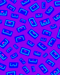 Electric Purple Rectangular Shapes Rug
