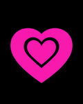 Pink Double Heart Contemporary Rug