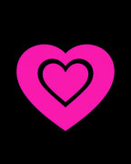 Pink Double Heart Contemporary Rug