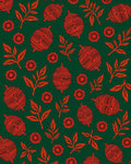 Crimson Botanical Jacquard Garden Rug