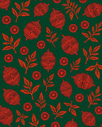 Crimson Botanical Jacquard Garden Rug