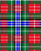 Green Red Blue Tartan Checkered Rug