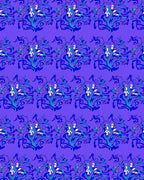 Royal Blue Abstract Figurine Repeat Rug