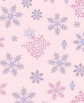 Whimsical Pink Lavender Snowflake Scatter Rug