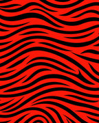 Bold Red Black Zebra Stripe Rug