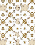 Golden Snowflake Angel Lattice Rug