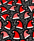 Red Merry Santa Hat Stripes Rug