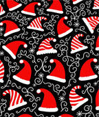 Red Merry Santa Hat Stripes Rug