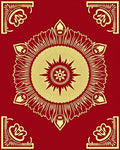 Crimson Gold Radial Medallion Rug