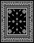 Black and White Snowflake Medallion Rug