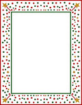 Festive Red Green Gold Star Border Rug