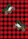Red Black Buffalo Carriage Christmas Rug