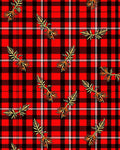 Rustic Red Black Plaid Feather Rug