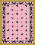 Pink Holly Berry Botanical Border Rug