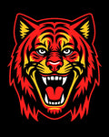 Fiery Red Yellow Tiger Roar Rug