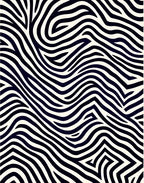 Bold Black White Zebra Wave Rug
