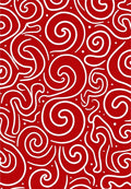 Crimson White Abstract Swirl Rug