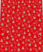 Festive Red Pine Garlands Rug