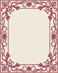 Ornate Pink Floral Border Rug