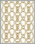 Golden Brown Interlocking Arabesque Fabric Rug