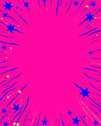 Vibrant Pink Starburst Explosion Rug