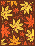 Autumn Leaf Cascade Brown Rug
