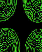 Vivid Neon Concentric Arcs Rug